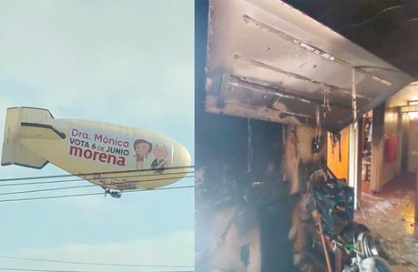 Propaganda de Mónica Rangel provoca cortocircuito e incendio Valle Dorado