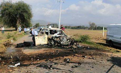 Tras choque fallecen dos personas carbonizadas en Rioverde