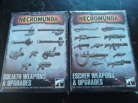 Foto-reseña y comentario de las cajas de ampliación de armas de Necromunda
