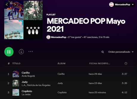 Las playlists de Mercadeo Pop: mayo de 2021