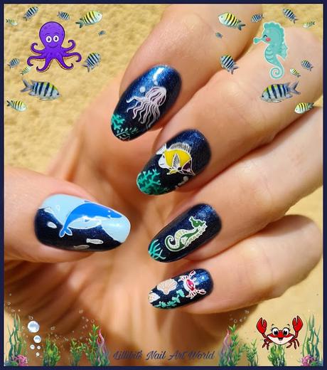 Reto Uñitas Unidas mayo 2021: Azul + animales marinos