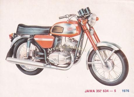 Jawa 350 modelo 634 de Checoslovaquia del año 1974