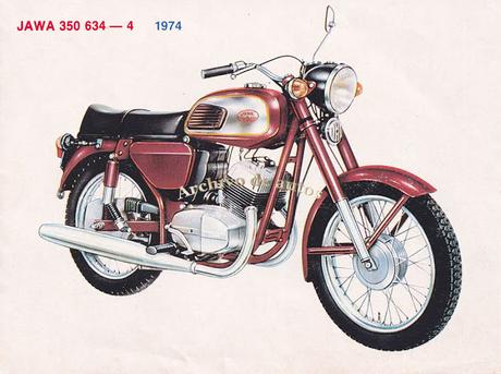 Jawa 350 modelo 634 de Checoslovaquia del año 1974