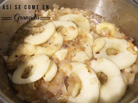 Rollo de ternera con manzana y pasas