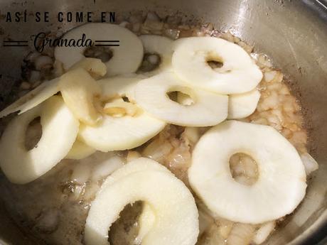 Rollo de ternera con manzana y pasas