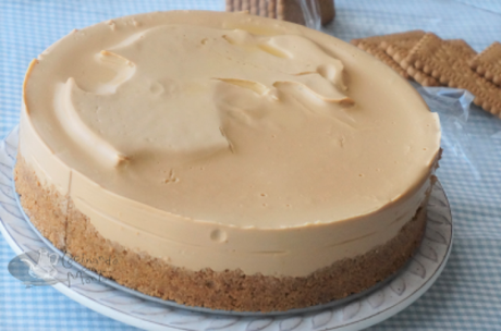 Tarta de queso y dulce de leche, sin horno.