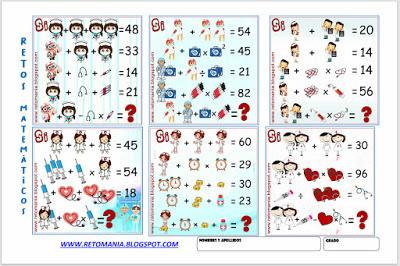 RETOS MATEMÁTICOS - DÍA DE LA ENFERMERA Y DEL ENFERMERO Acertijos, Acertijos numéricos, Acertijos con Solución, Desafíos matemáticos, Problemas matemáticos, Retos matemáticos, Acertijos con ecuaciones, Descubre el número, Descubre el resultado, El número oculto, ¿Cuál es el número?, Día de la enfermera
