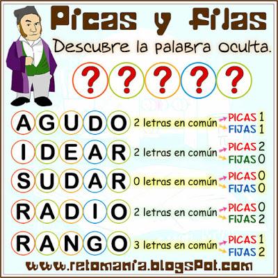 DESCUBRE LA PALABRA OCULTA Desafíos matemáticos, Retos matemáticos, Problemas matemáticos, Gauss, Gauss: El Príncipe de los matemáticos, Picas y Fijas, Descubre la Palabra, La Palabra Oculta, Juego de Palabras