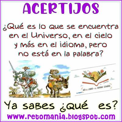 Desafíos matemáticos, Retos matemáticos, Problemas matemáticos, Retos mentales, Día del Idioma, Día del Libro, Acertijos, Adivinanzas