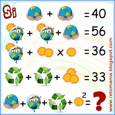 RETOS MATEMÁTICOS - DÍA DE LA TIERRA Descubre el Número, Busca el número, Acertijos, Ecuaciones, Día de la Tierra, Desafíos matemáticos, Retos Matemáticos, Retos mentales,