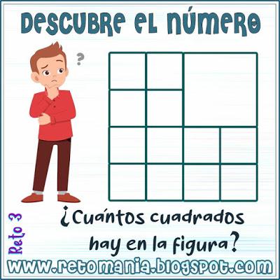 Cuadrado mágico, Desafíos matemáticos, Retos matemáticos, Problemas matemáticos, Retos mentales, Descubre el número, Busca el número, El número oculto, Número de cuadrados