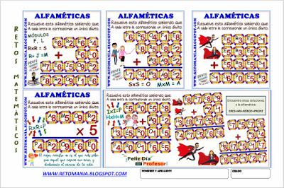 ALFAMÉTICAS: DÍA DEL MAESTRO ALFAMÉTICAS: DÍA DEL MAESTRO