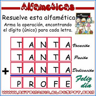 ALFAMÉTICAS : PROFESOR ALFAMÉTICAS : PROFESOR