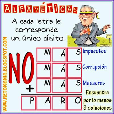 Alfaméticas, Criptoaritméticas, Criptosumas, Criptogramas, Suma de Palabras, Juego de Letras