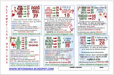 ALFAMÉTICAS NAVIDAD 2