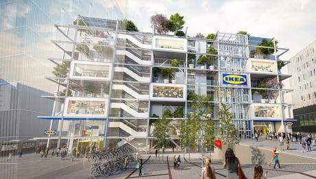 IKEA construye en Viena una tienda sin automóviles envuelta en vegetación