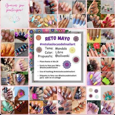 Reto Las locas del nail art mayo 2021: Color libre + mandala