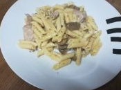 Pasta cerdo champiñones