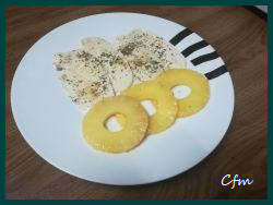 Pechugas de pollo a la plancha con piña