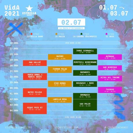 Horarios del Vida Festival 2021