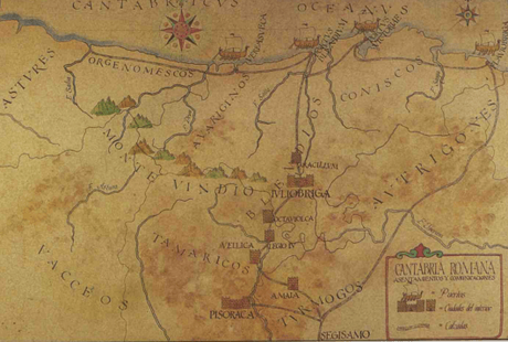 Mapa de la Cantabria Romana