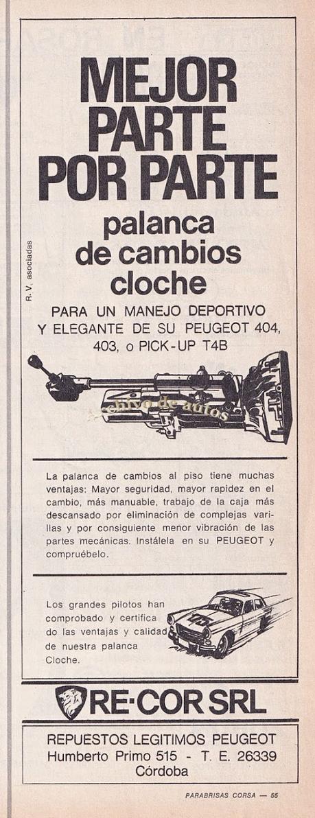 Palanca de cambios Cloche para los Peugeot 403, 404 y T4B
