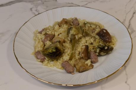 Arroz con salchichas setas y alcachofas Arroz con salchichas setas y alcachofas
