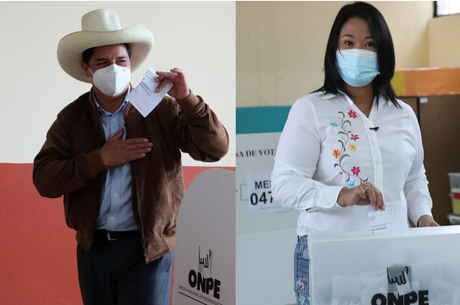 ONPE al 97.402 %: Pedro Castillo 50.221%, Keiko Fujimori 49.779%