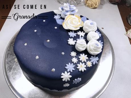 Noche estrellada. Tarta fondant sin gluten y sin lactosa.