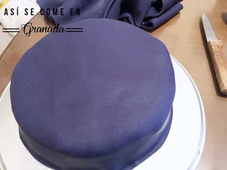 Noche estrellada. Tarta fondant sin gluten y sin lactosa.