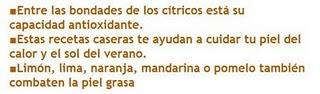 Mascarillas cítricas, para salvar la piel de los rigores del verano