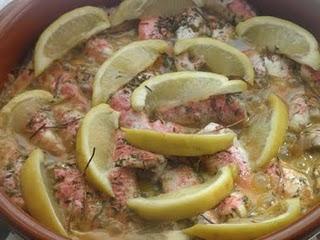 Cazuelita de salmonetes con limón al romero