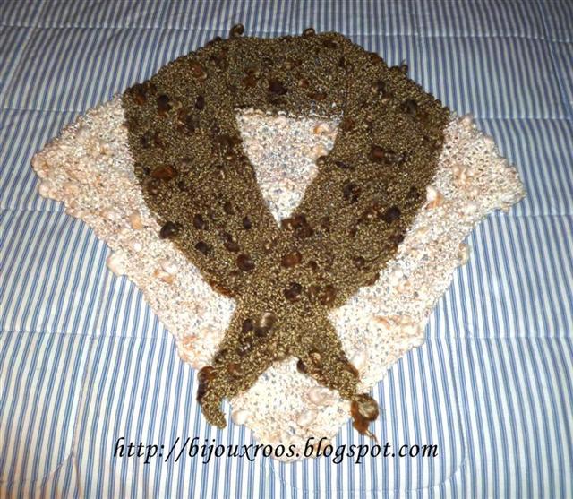 Chal bicolor con lana de nudos!!!