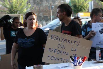 Concentración del 15-M en el Parlamento de Andalucía