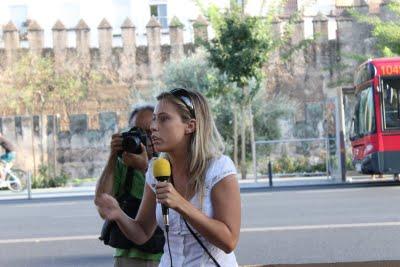 Concentración del 15-M en el Parlamento de Andalucía