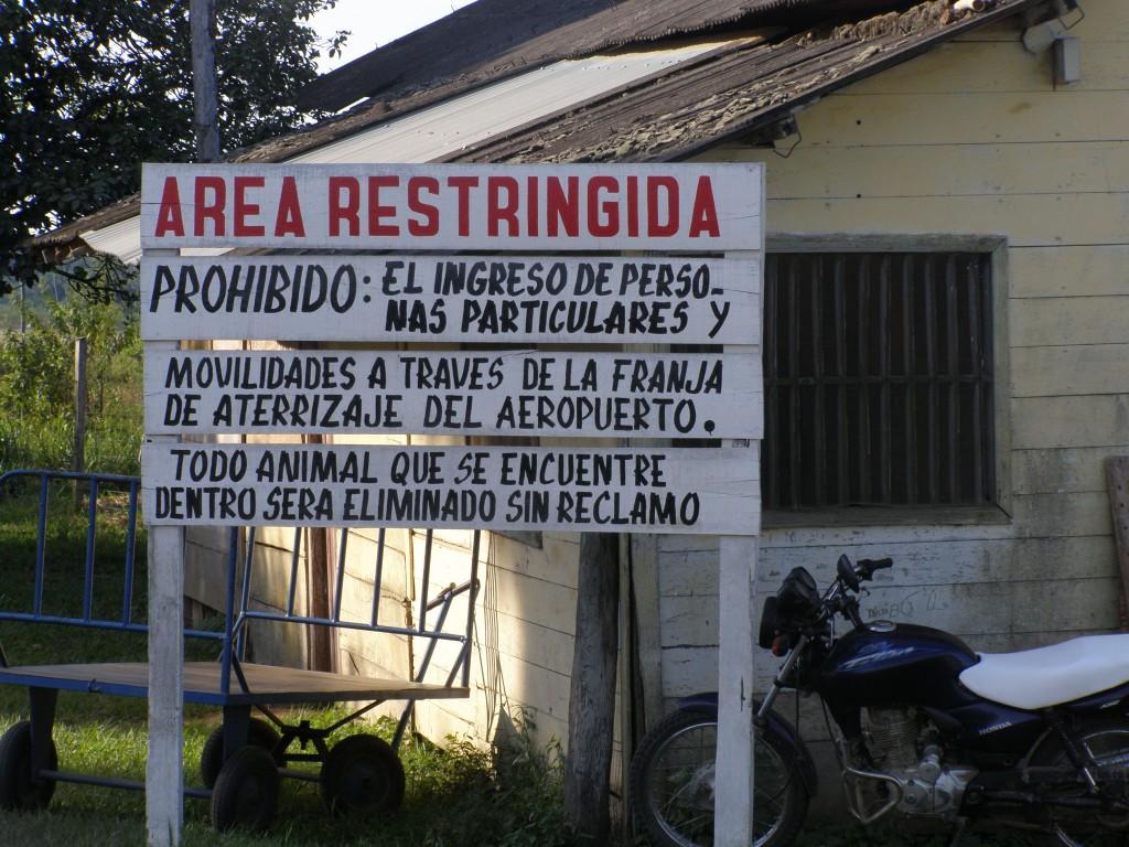 Area restringida Rurrenabaque