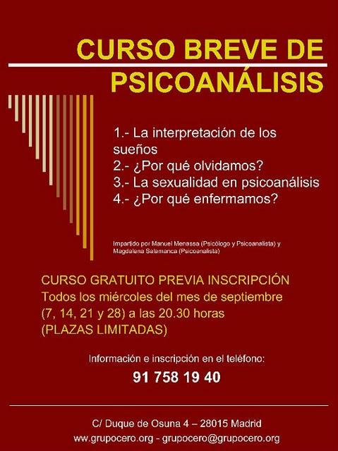 Cursos Gratuitos de Psicoanálisis