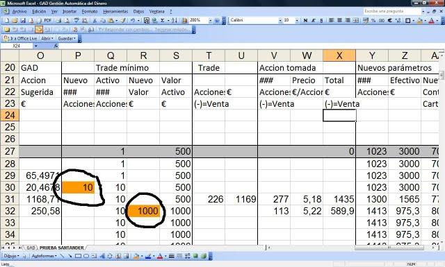 Aclaraciones a la hoja de Excel