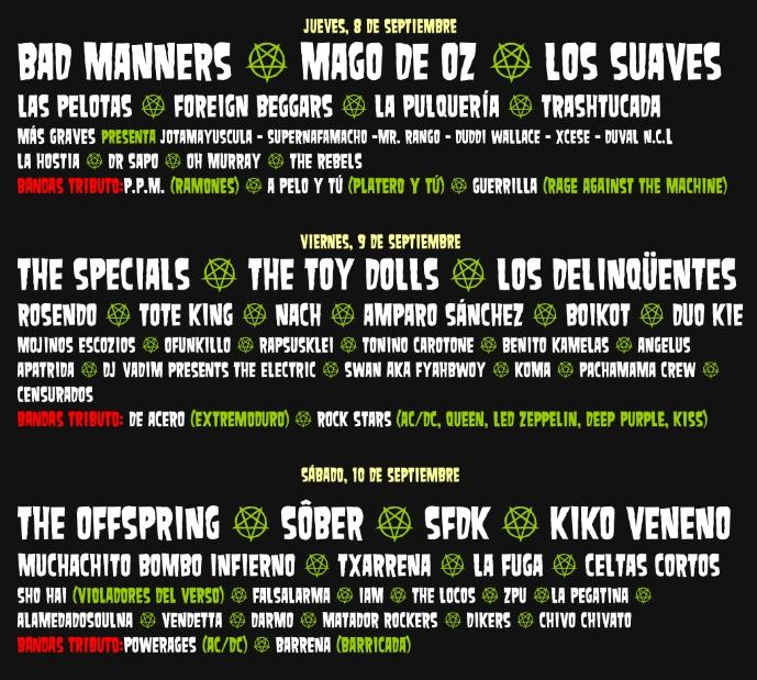 Cartel y horarios del festival En Vivo 2011