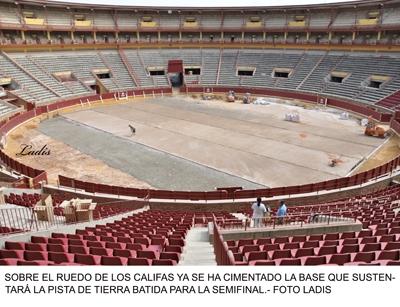 CÓRDOBA: CONTINÚA A BUEN RITMO LA ADECUACIÓN DE LA PLAZA  DE TOROS PARA LA SEMIFINAL DE LA COPA DAVIS