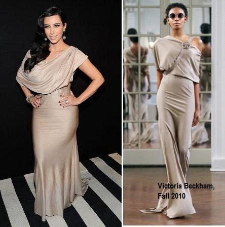 Kim Kardashian y Kate Winslett eligen diseños de Victoria Beckham