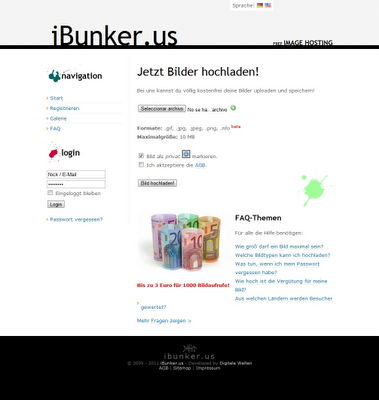 iBunker.us - Supuesto alojamiento de imágenes que da dinero
