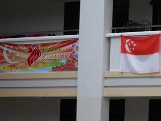 BANDERAS EN EL DIA NACIONAL DE SINGAPUR