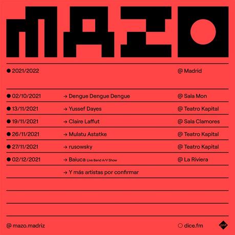 MAZO regresa en otoño a diferentes salas de Madrid