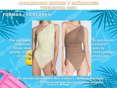 Un mismo diseño en diferente color. Tendencias en Moda Baño para este Verano 2021