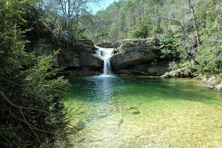 Poza de agua fantástica para bañarse por el torrente de la Cabana en  Campdevànol. Ripoll