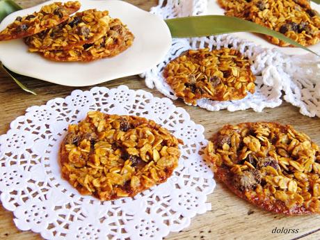 Galletas de copos de avena y chocolate
