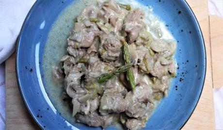 Cómo hacer la receta con Mambo de pavo con espárragos trigueros