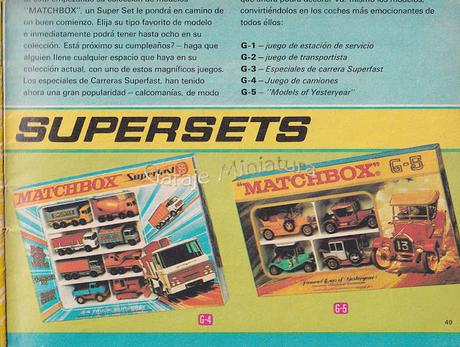 Matchbox Supersets, los kits de modelos del catálogo del año 1970