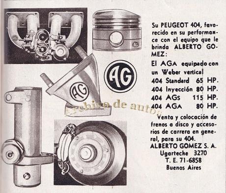 Alberto Gómez y las mejoras para el Peugeot 404 de 1966